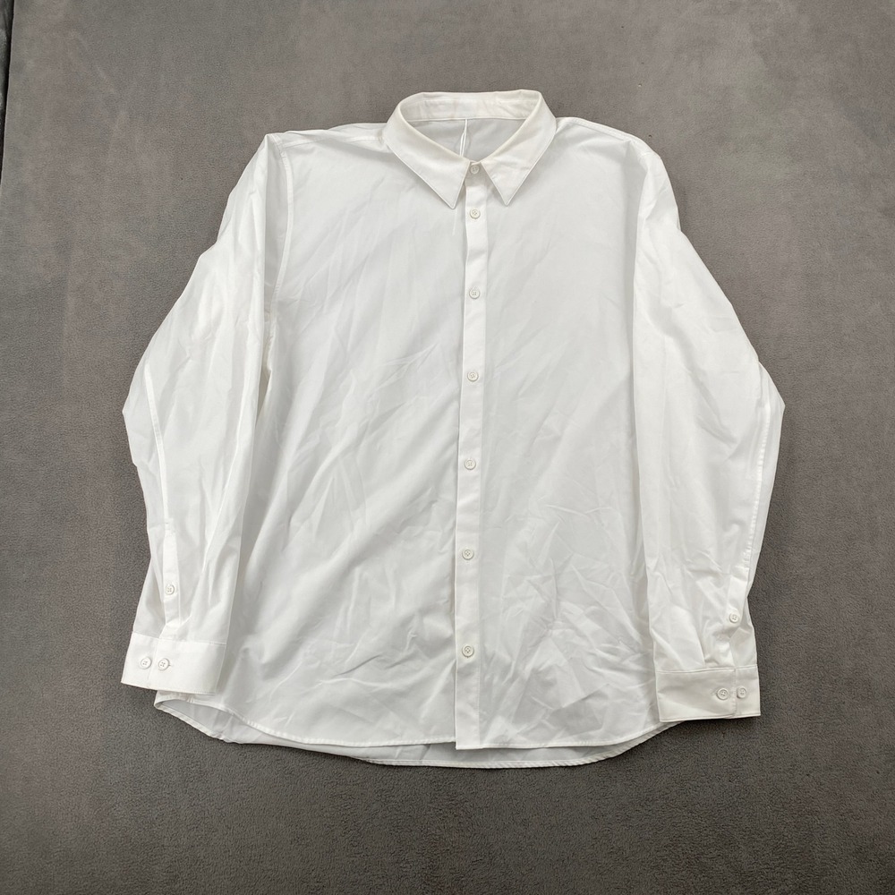 Lululemon Commission Long Sleeve Shirt White Button Down Mens XL 7881